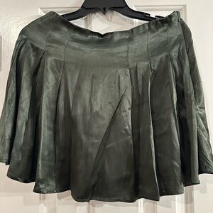 Francescas olive green silk skirt medium